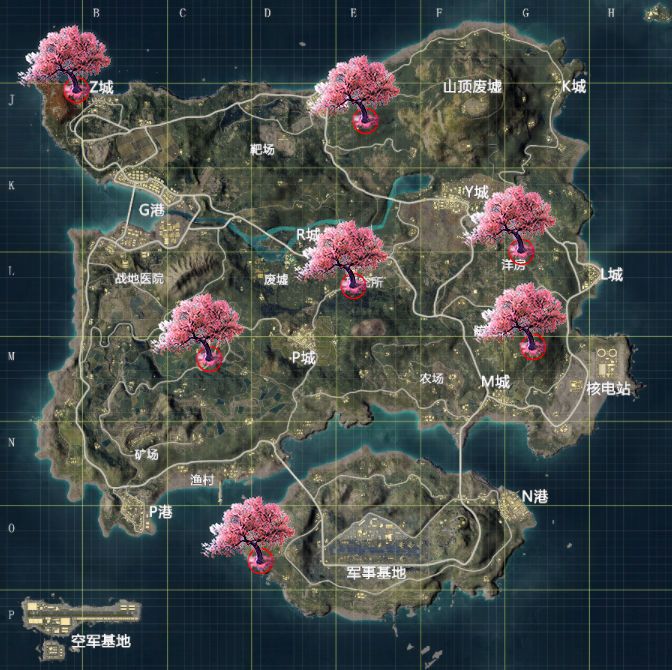 和平精英樱花树在哪里？樱花树坐标位置介绍[多图]图片2